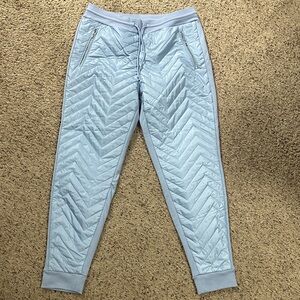 Athleta Sky Blue Quilted Joggers